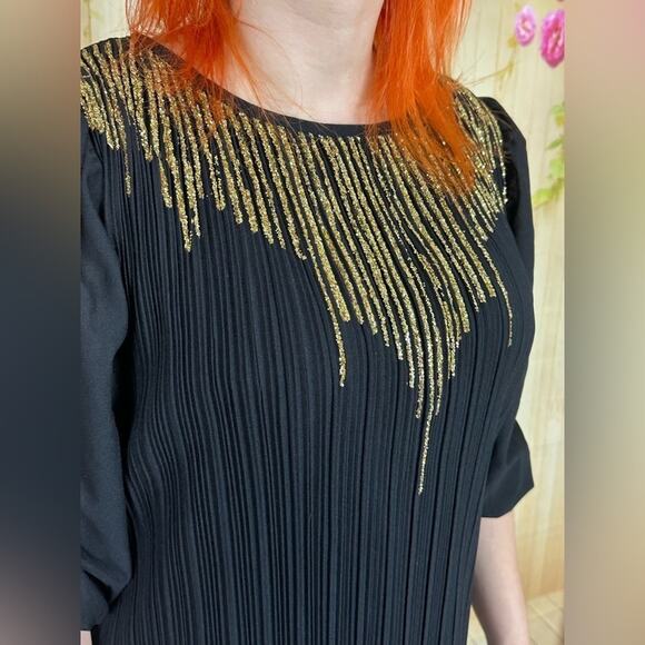 GOOD TIMES Vintage Party Dress Womens Size 8 Glitter Special Occasion Cocktail - Picture 4 of 13